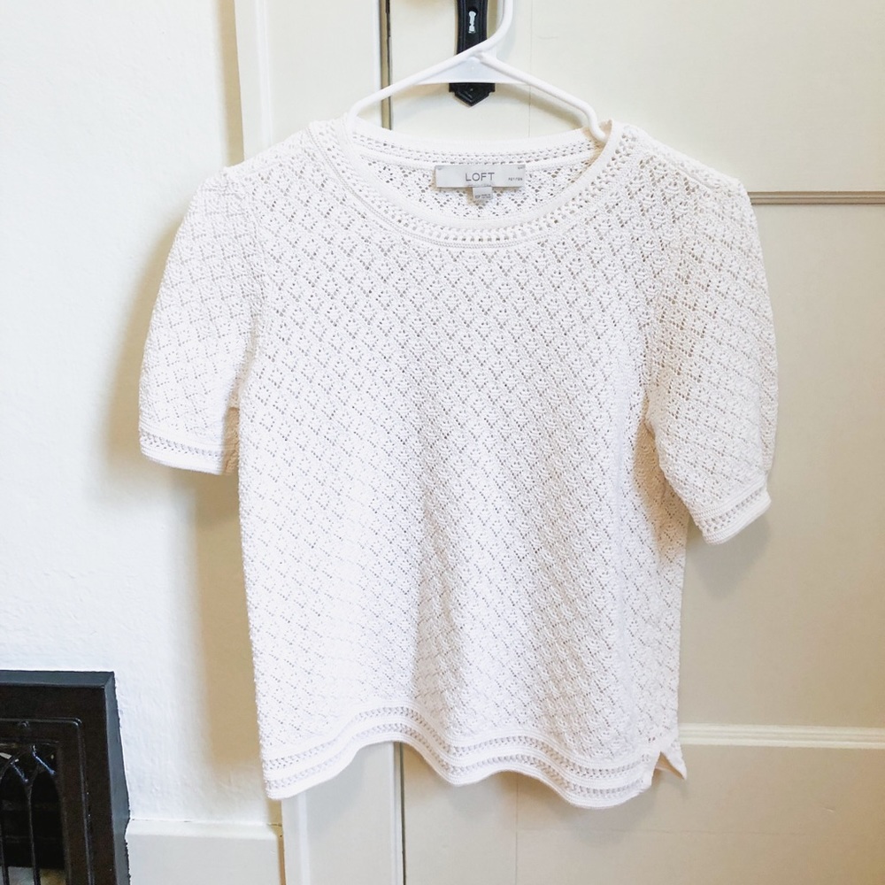 Cute white lace top!